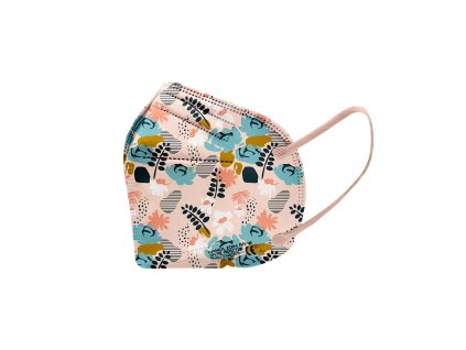 5X Český ultratenký NANO respirátor FFP2 - Kytky barevné