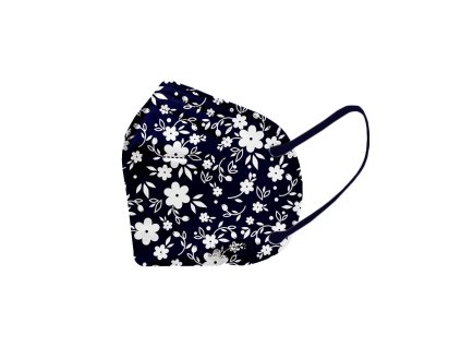 5X Český ultratenký NANO respirátor FFP2 - Modré kytky