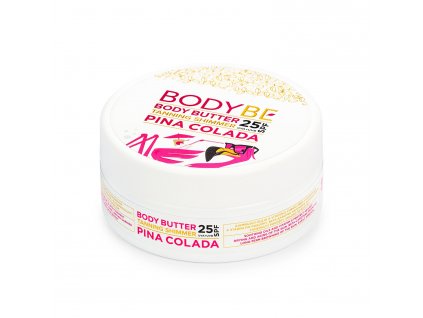 BODYBE - Opalovací máslo SPF 25 s třpytivým efektem - Piña Colada (150ml)