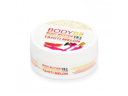 BODYBE - Opalovací máslo SPF 15 s třpytivým efektem - Tahiti Meloun (150ml)