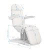 SILLON Eclipse elektromos kozmetikai szék – 3 motoros, fehér