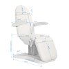 Scaun cosmetic electric SILLON Eclipse – 4 motoare, alb