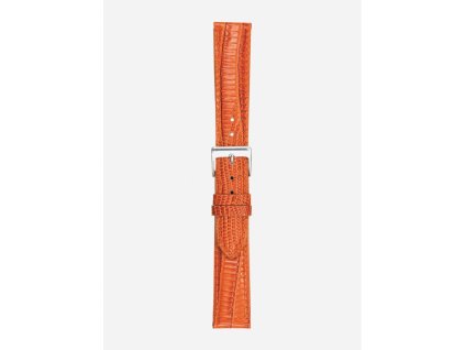Kožený, zaujímavý, lesklý, oranžový remienok, s jašteričím vzorom 701/14 Poletto