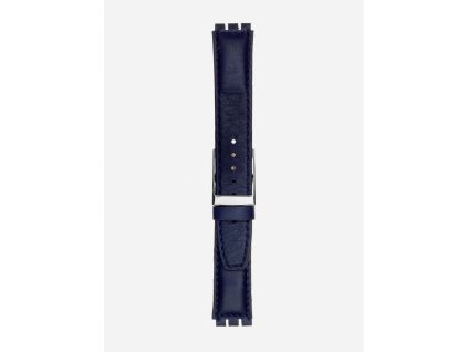 Kožený, matný, tmavomodrý remienok na hodinky Swatch 245I 11 Poletto