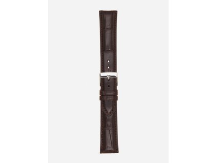 Kožený elegantný originálny tmavohnedý remienok z brazílskeho krokodíla