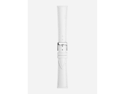 Kožený hladký matný biely remienok 662/20 Poletto