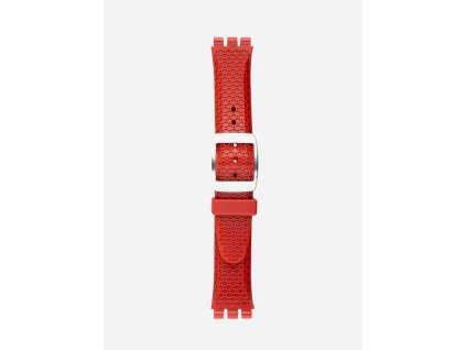 Jemný, silikónový, čierny remienok, na hodiny Swatch, so zaujímavým vzorom 168s 07 Poletto