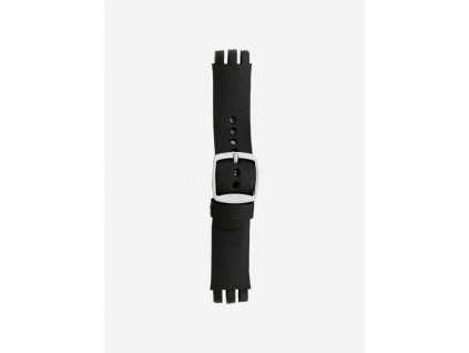 Jemný PVC jednoduchý čierny remienok na hodiny Swatch 246 SSC 00 Poletto