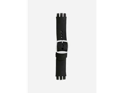 Jemný PVC jednoduchý čierny remienok na hodiny Swatch