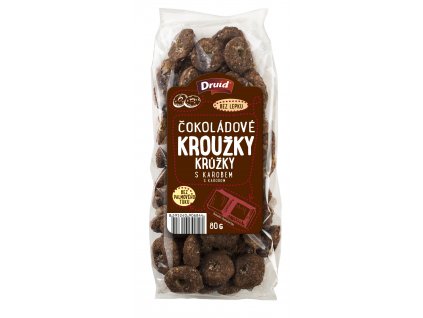 Kroužky čokoládové s karobem DRUID 80 g