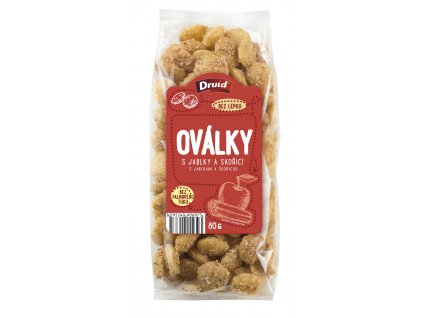 Oválky s jablky a skořicí DRUID 80 g