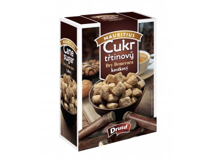 Třtinový cukr Dry Demerara kostkový 500 g DRUID