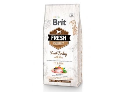 Brit Fresh Dog Turkey & Pea Light Fit & Slim (Balení 2,5kg)