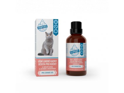 TOPVET Ohrenreinigungs-Alkoholtropfen für Katzen 50 ml
