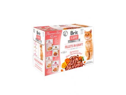 7932 brit care cat fillets gravy flavour box 4 3psc 12 85g