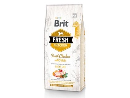 Brit Fresh Dog Chicken & Potato Adult Great Life (Balení 2,5kg)