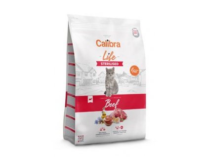 Calibra Cat Life Sterilised Beef 1,5kg (Balení 6 kg)