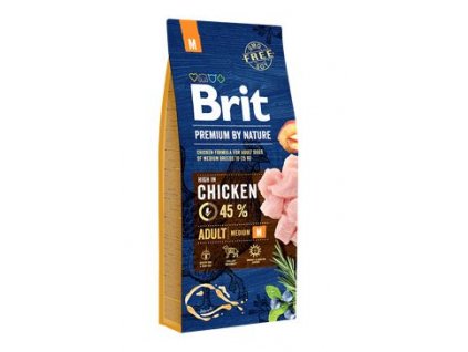 Brit Premium Dog by Nature Adult M (Balení 15kg, Složení kuře)