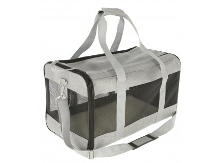 Cestovná taška pre psy a mačky, 41x28x29 cm, šedá