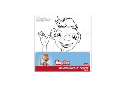 1777 puzzle hurvinek namaluj si sam ctverec 9 dilku