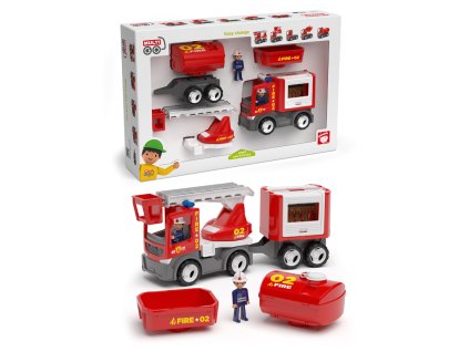 1999 multigo fire set figurky igracku hasicu s auty