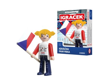 2095 igracek fanynka ii hokej 2015 figurka s vlajkou
