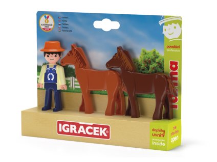 3217 igracek trio farma farmar a dva kone