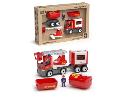 3232 eco multigo fire set figurky igracku hasicu s auty