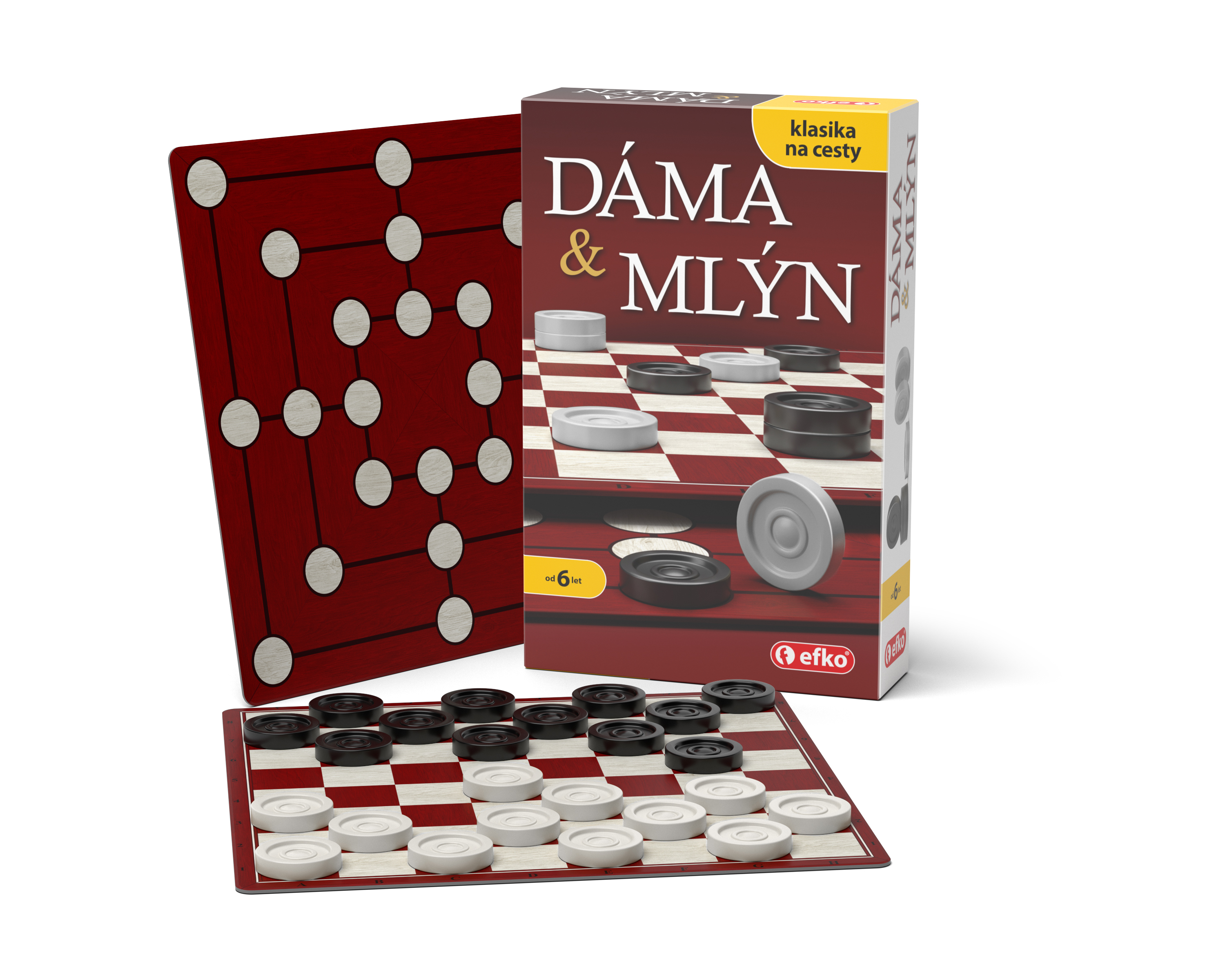 Dáma a Mlýn - společenská hra na cesty