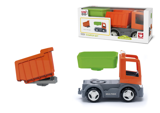 MultiGO 1+2 Sklápěčka – Igráčkovo auto, 2 nástavby