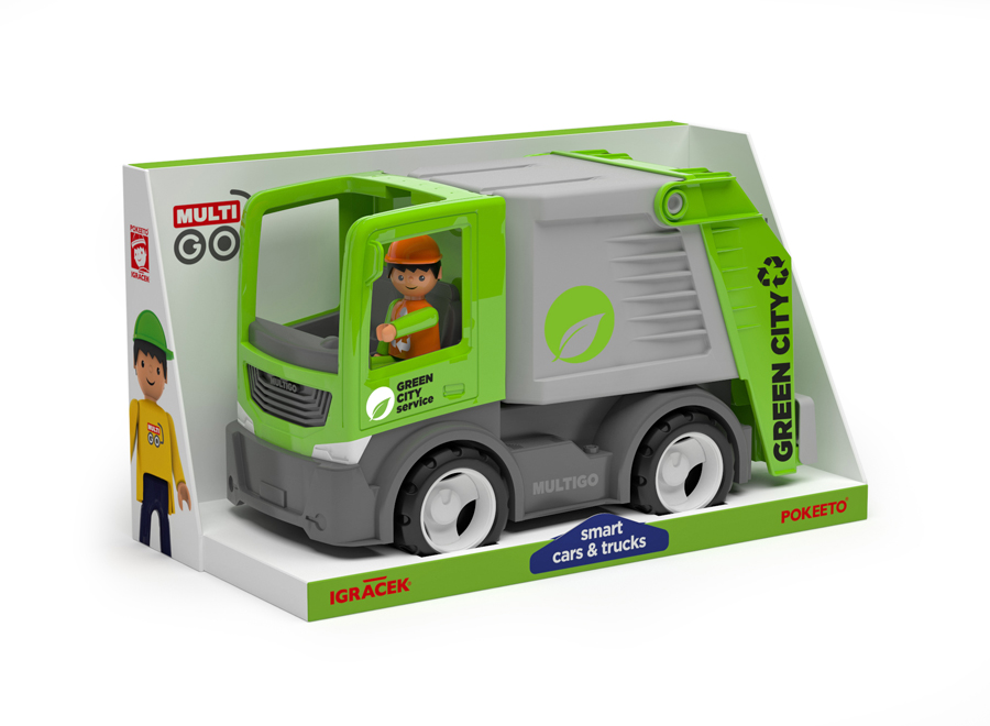 MultiGO City - Popelářské auto s popelářem - auto s Igráčkem