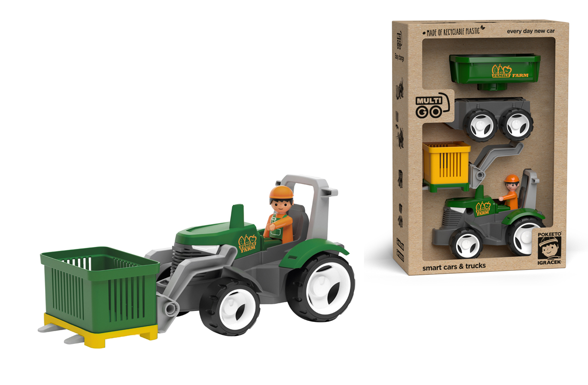 ECO MultiGO Farm 2+1 - Igráček farmář, traktor s přívěsem