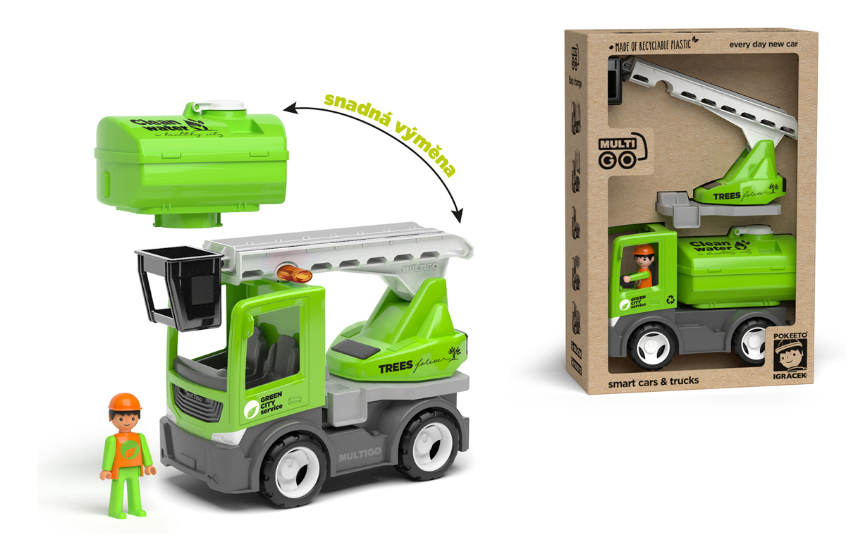 ECO MultiGO City 2+1 - Igráček, auto, žebřík, cisterna