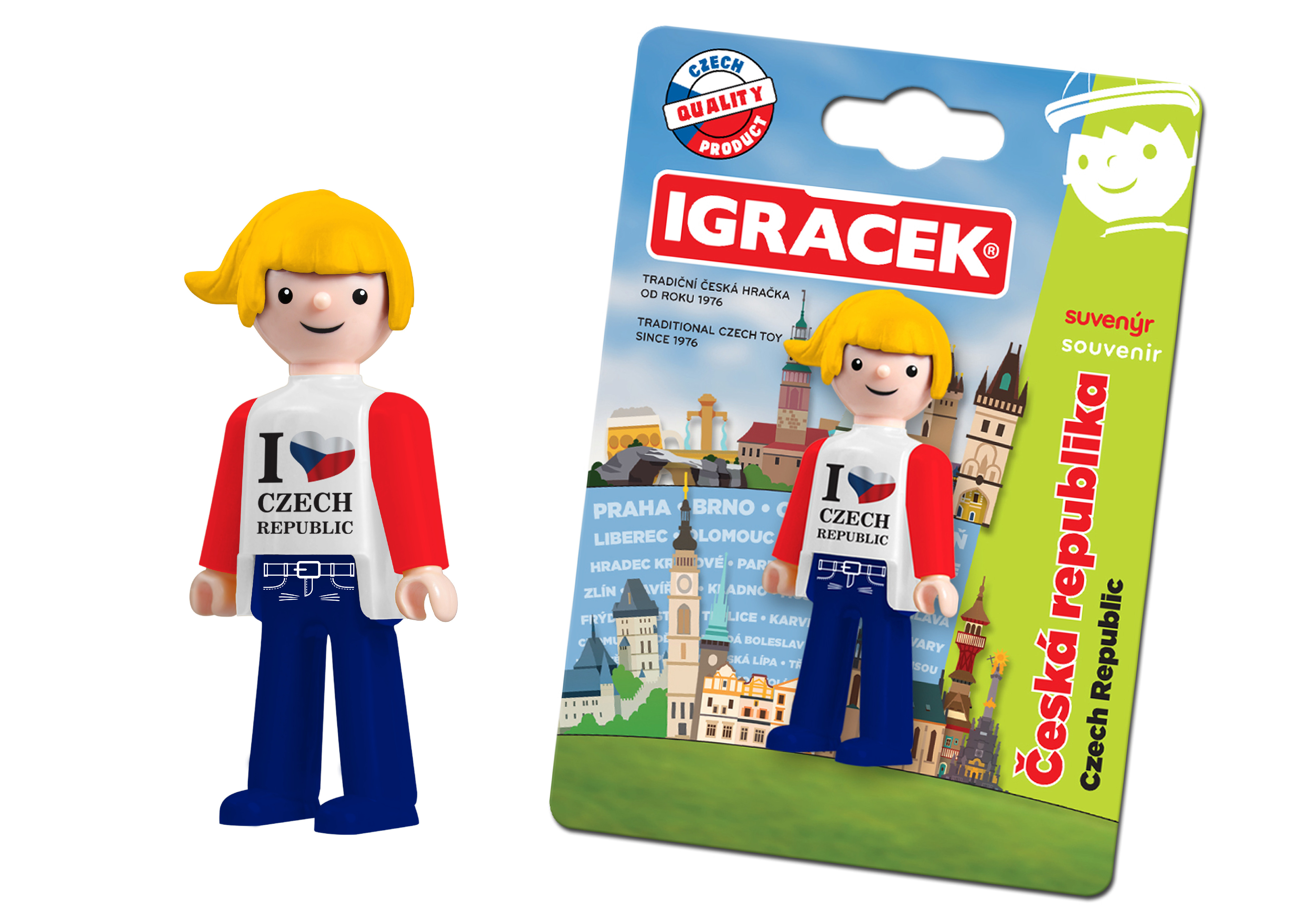 Igráček Suvenýr I Love CZ - figurka