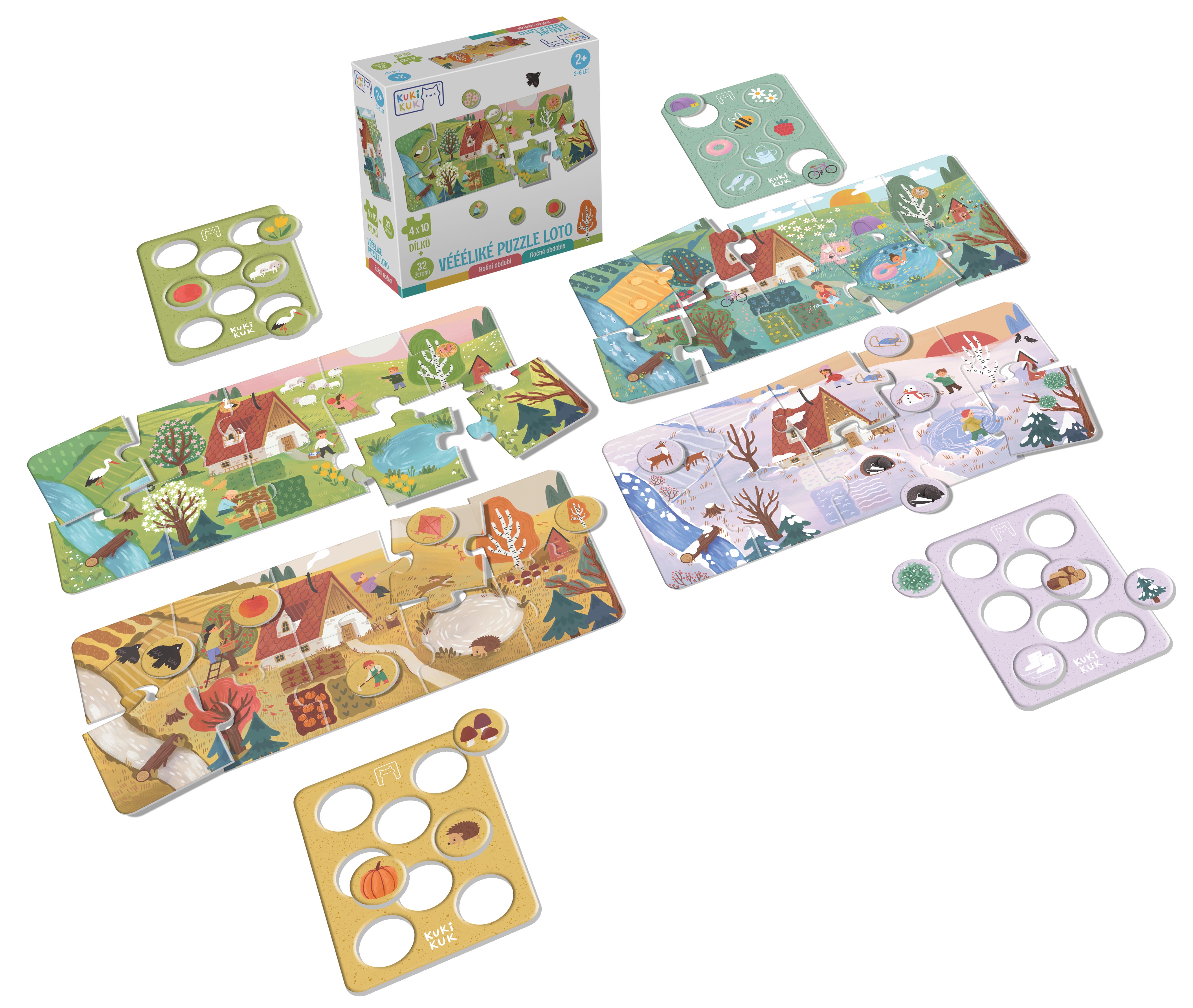 KukiKuk – Véééliké puzzle loto Roční období