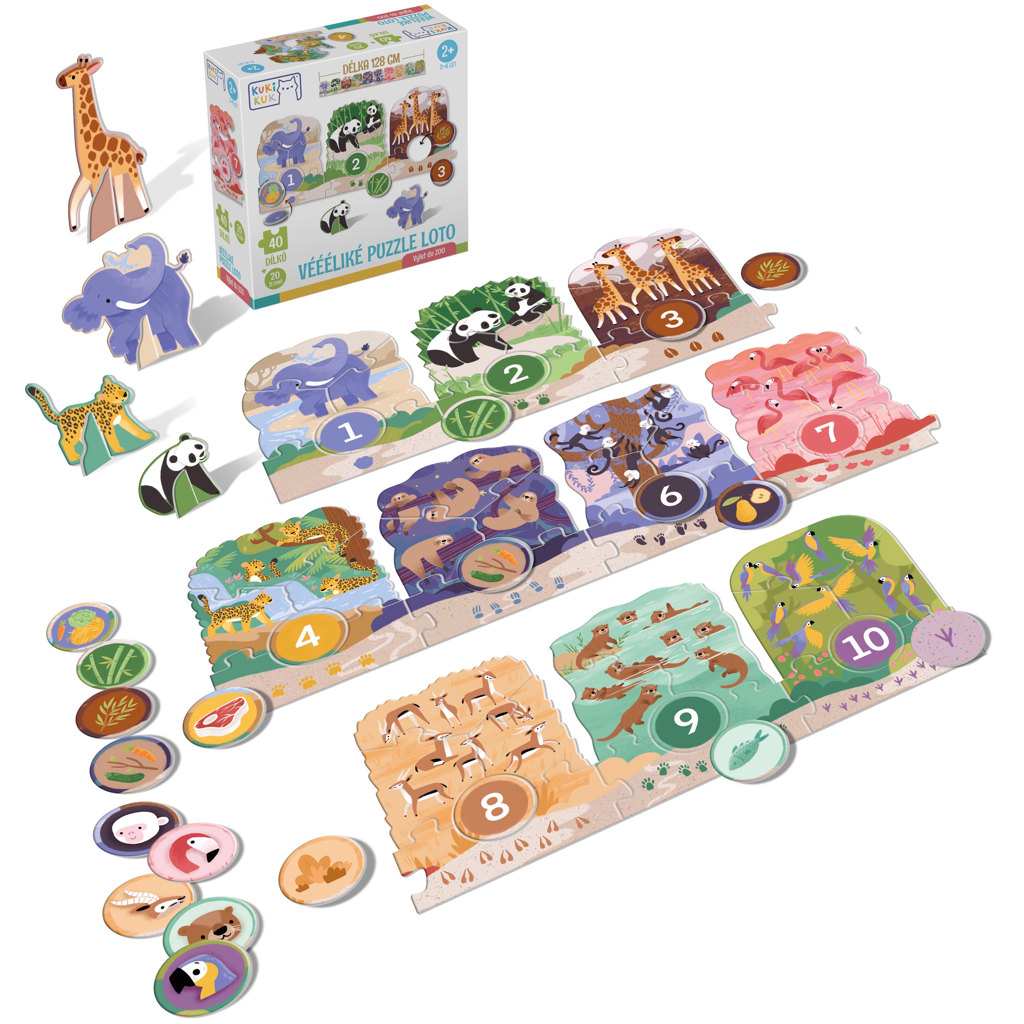 KukiKuk – Véééliké puzzle loto Výlet do ZOO