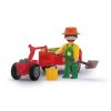 3181 3 igracek zahradnik figurka s trakturkem a prislusenstvim