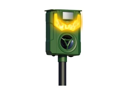 Plašič zverí solárny (psy, mačky, divé zvieratá) s dekoratívnym plameňom Isotronic