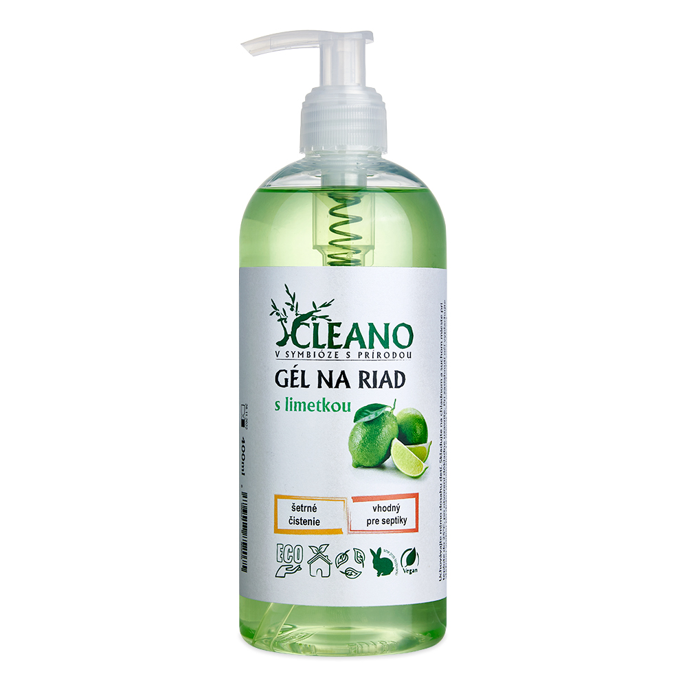 Levně Cleano - gel na nádobí Limetka
