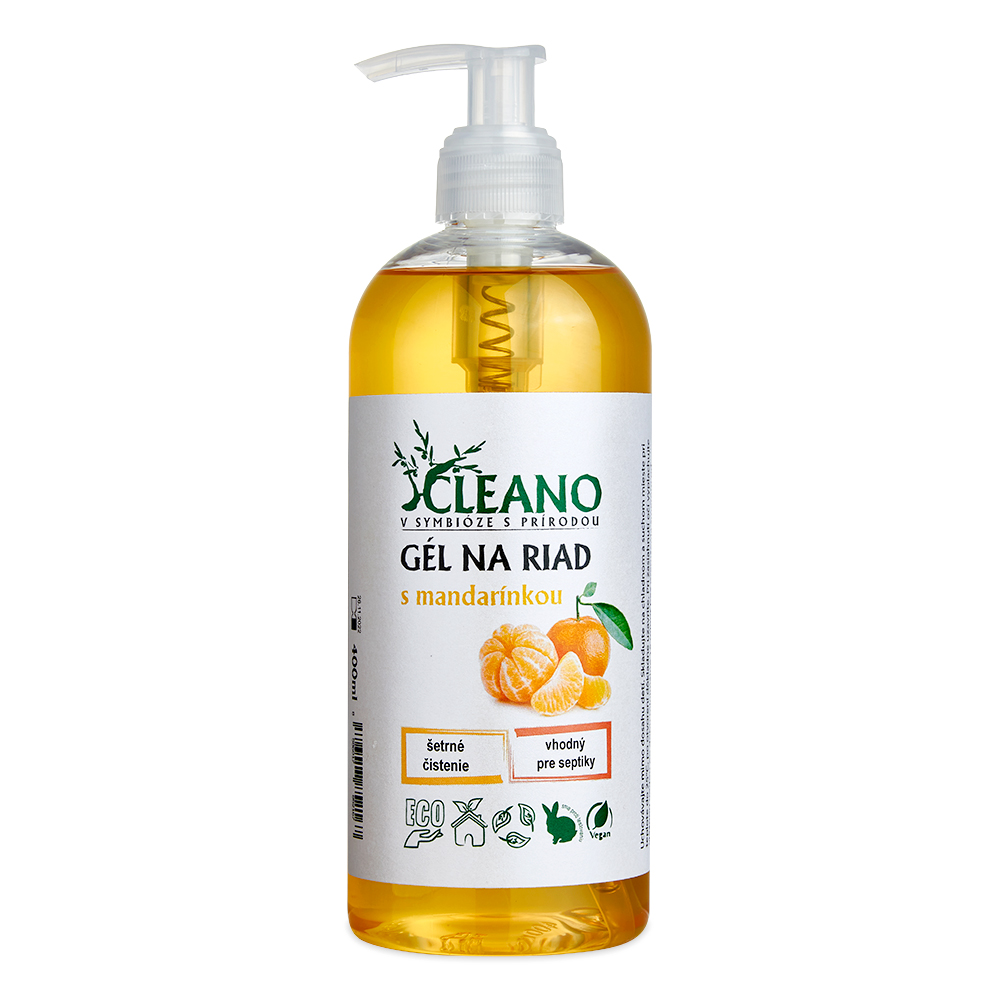 Levně Cleano - gel na nádobí Mandarinka