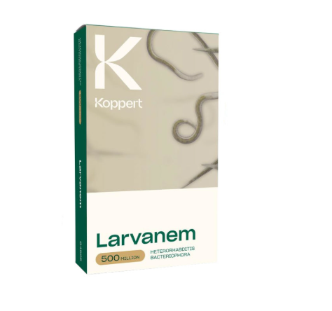 Larvanem - Heterorhabditis megidis Balenie: 250 milionov