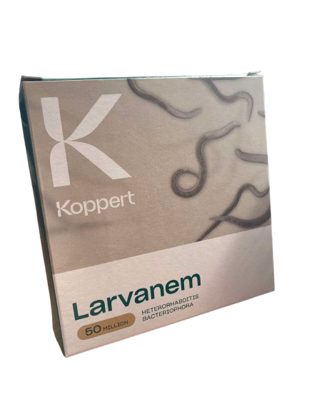 Larvanem - Heterorhabditis megidis Balenie: 10 x 250 miliónov