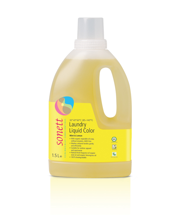 SONETT - Tekutý prostriedok na pranie COLOR MÄTA & CITRÓN liter: 1,5