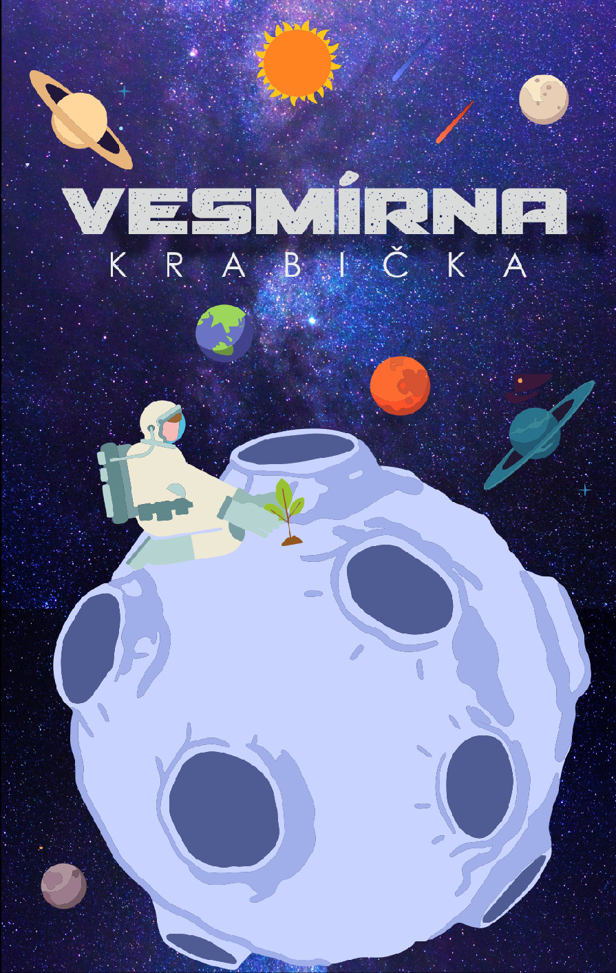 Ekočlovek Vesmírna krabička - Jedľa biela Farba maľovaných kvetináčov: Kameň, Typ krabičky: Vesmírny záhradník