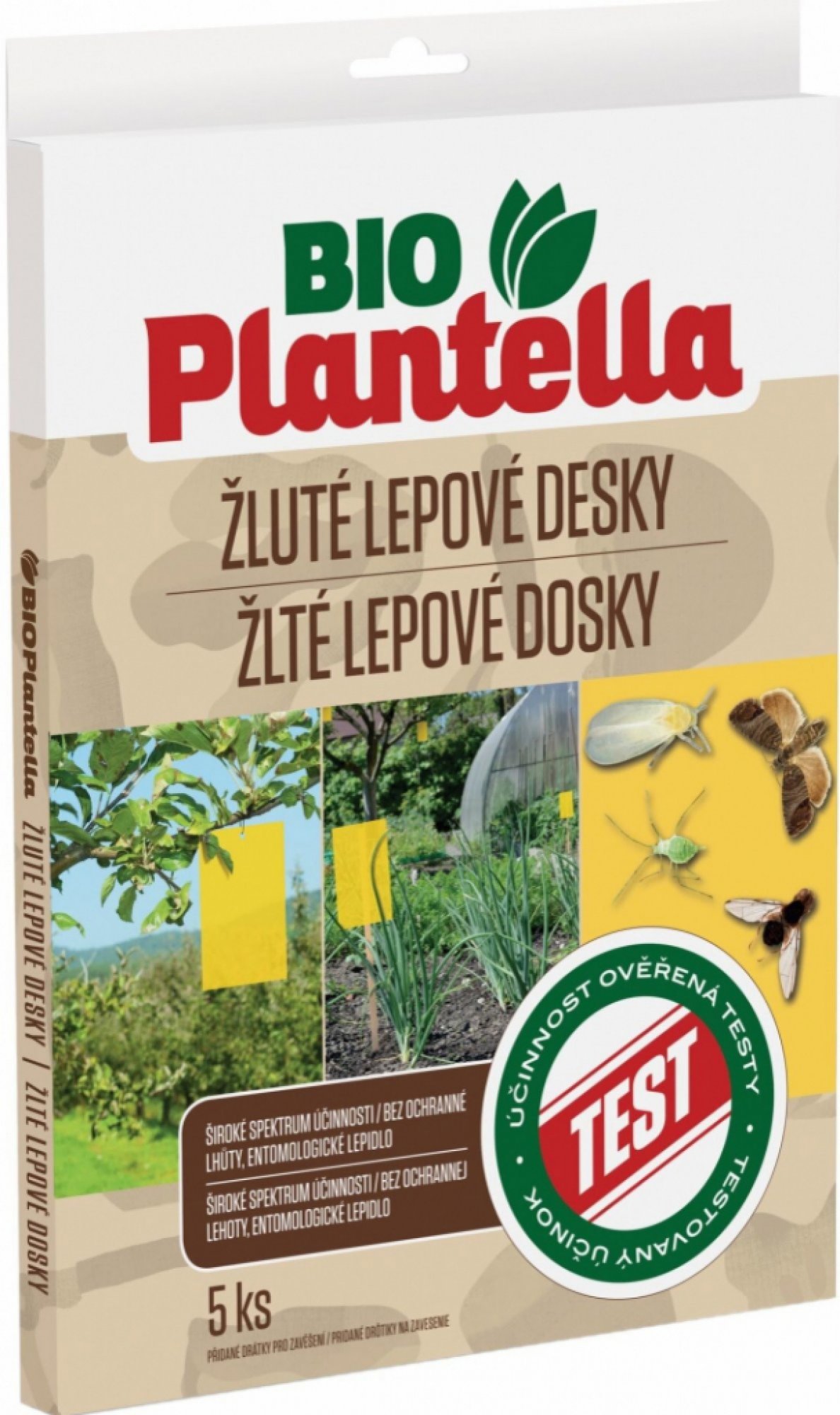 BIO Plantella žlté lepové dosky veľké 5ks