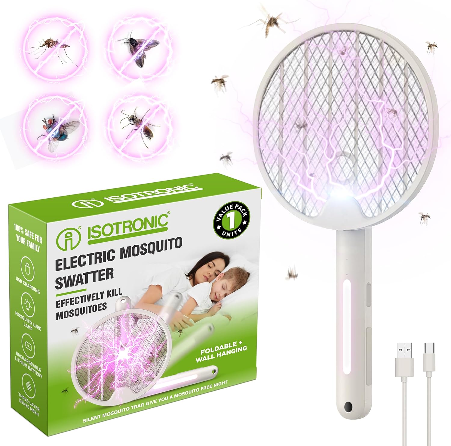 ISOTRONIC Elektronická mucholapka 2 v 1