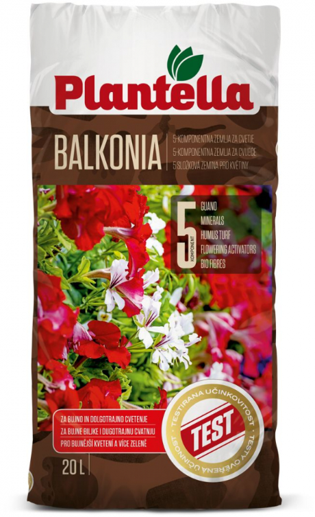 Plantella Balkonia - substrát pre balkónové a izbové rastliny