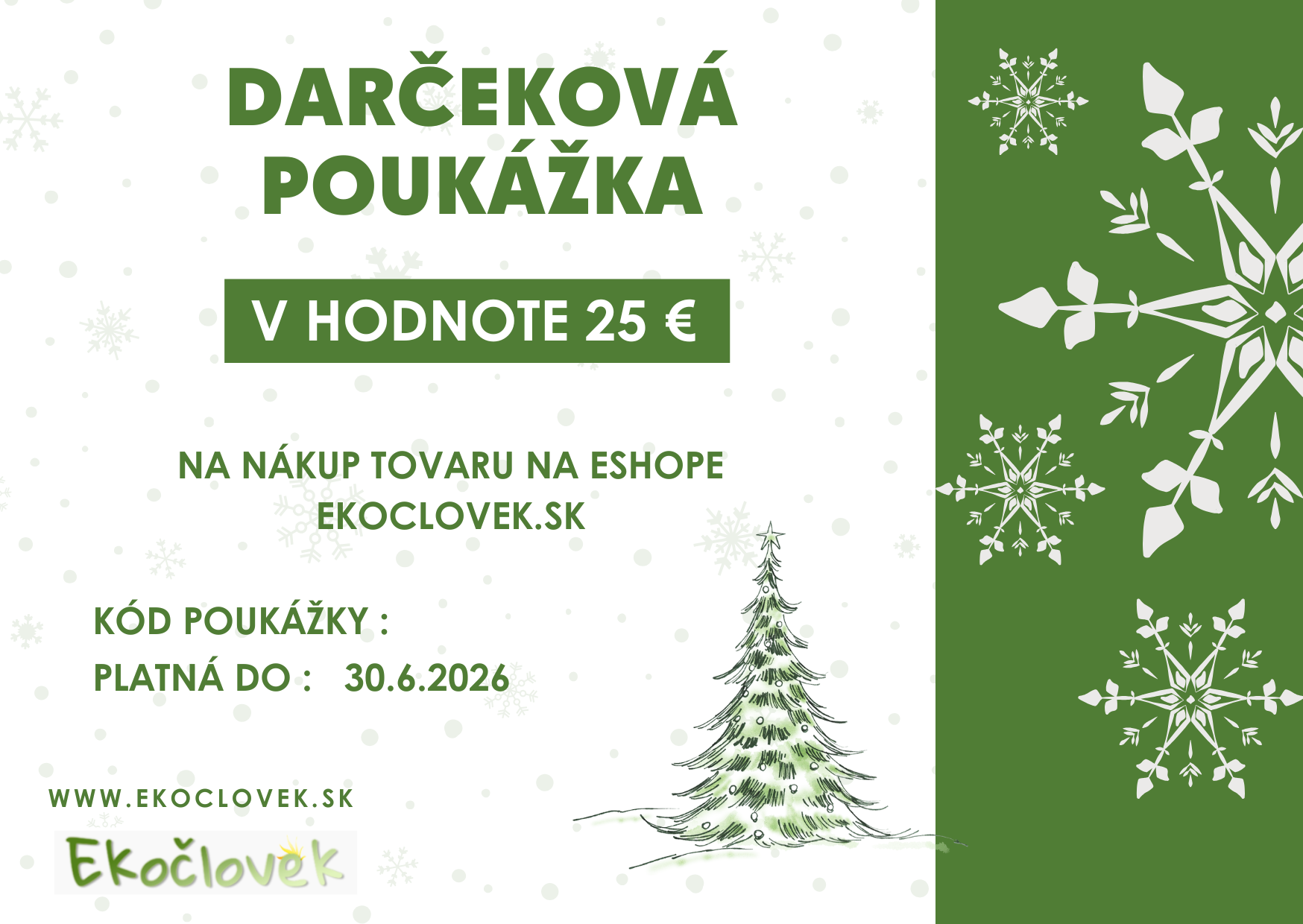 Darčeková poukážka €: 100