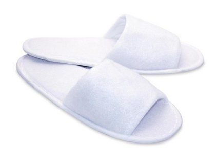 10877 papuce frote basic otvorena spicka 28cm biele 100ks
