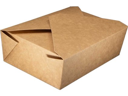 Box na obedy Lunch box 150x120x65mm 1150ml kraft BEZ PLASTU (35ks)